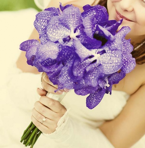 свадебный букет из орхидей Ванда