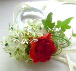 цветочный браслет для подружек невесты