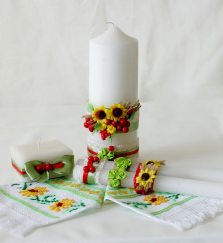 свадебные свечи в украинском стиле